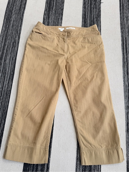J. Jill Pants - J. Jill Women's Tan Genuine Fit Below Waist Capri Pants Size 8